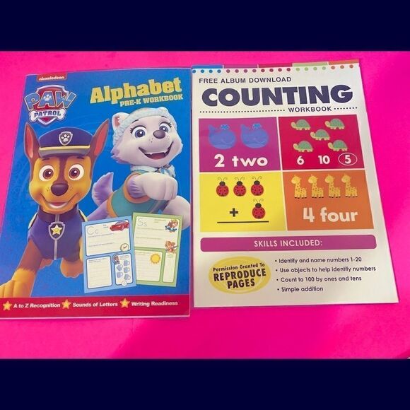 🛍Nickelodeon Kids Paw Patrol Alphabet & Counting Workbook - Picture 1 of 4